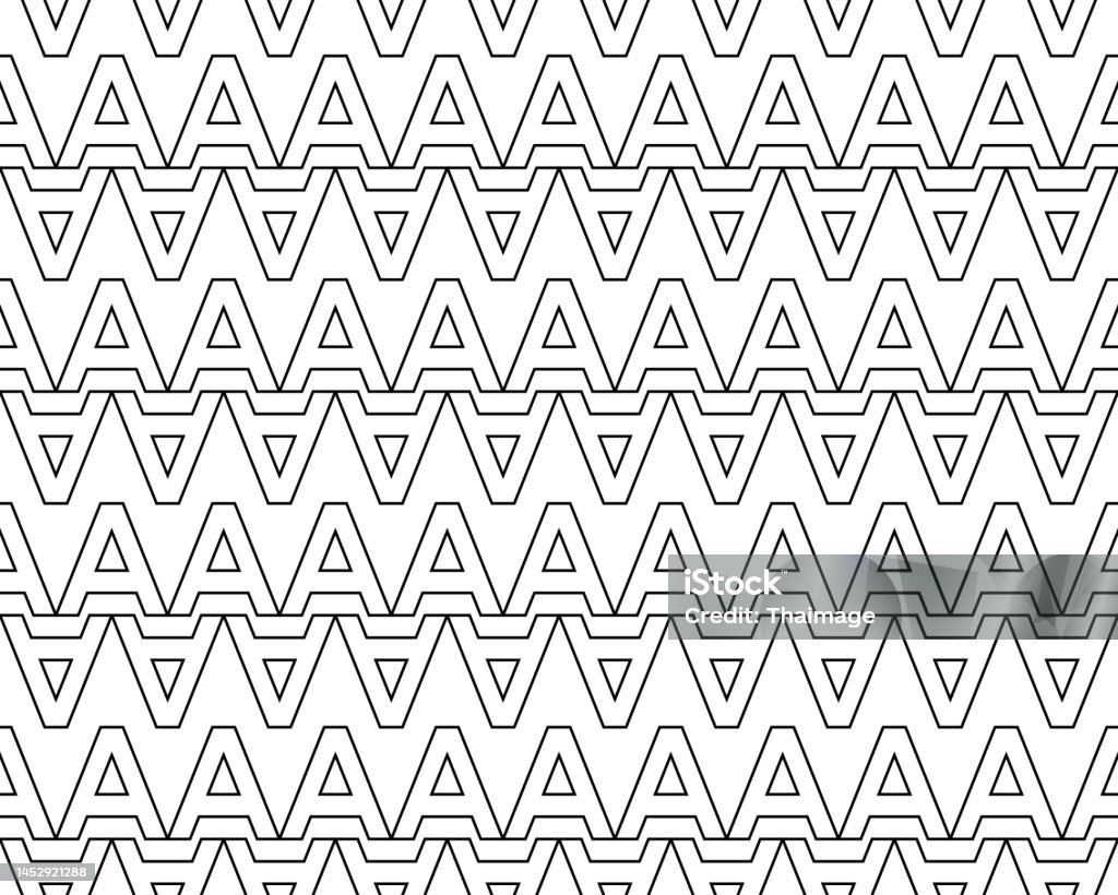 Letter A Pattern A Alphabet Letter Seamless Pattern Background Vector Stock Illustration ...