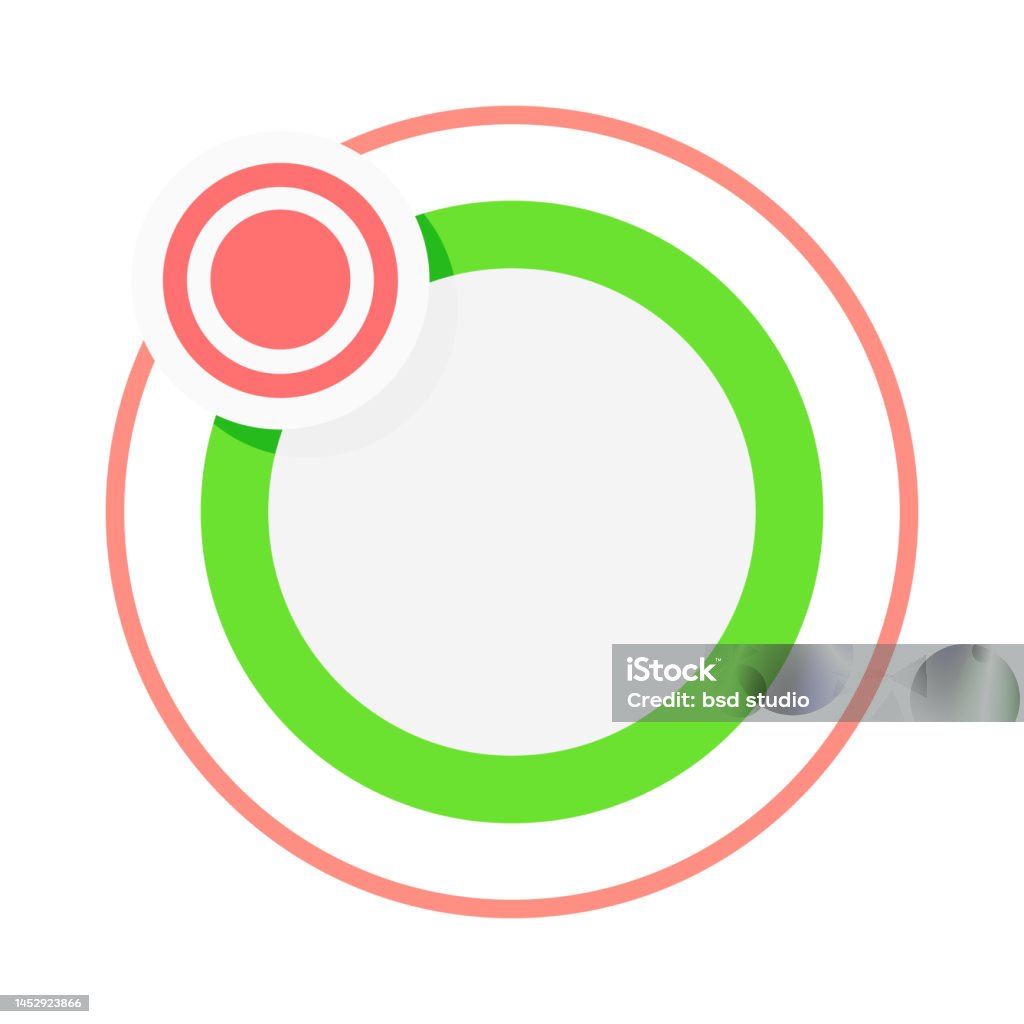 Re Point Circle Green Circle With Red Point Vector Design Element Stock Illustration ...