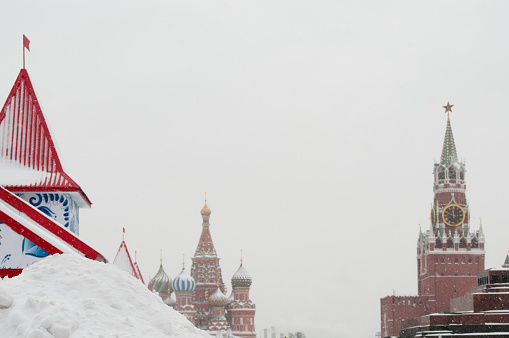 Red Square in winter, Moscow, Russia