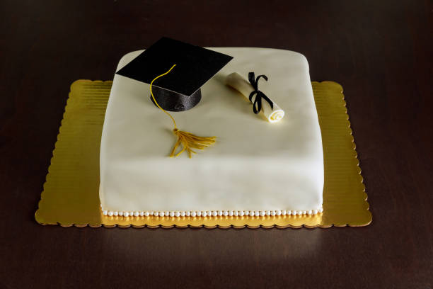 istock Graduation cake with fondant and decorations 1452937485