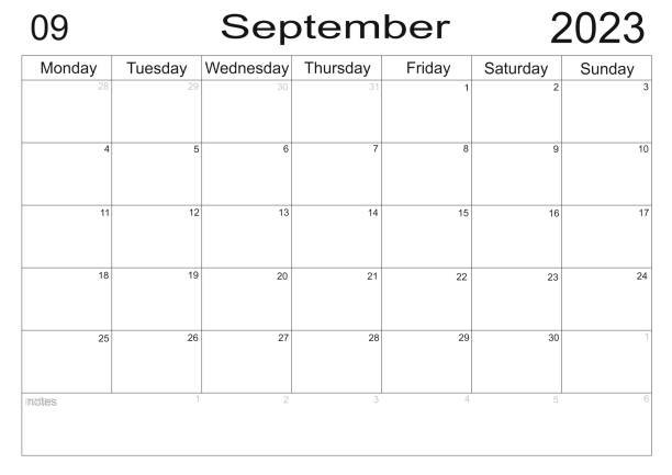 istock Planner for September 2023. Schedule for month. Monthly calendar. Organizer 1452939758