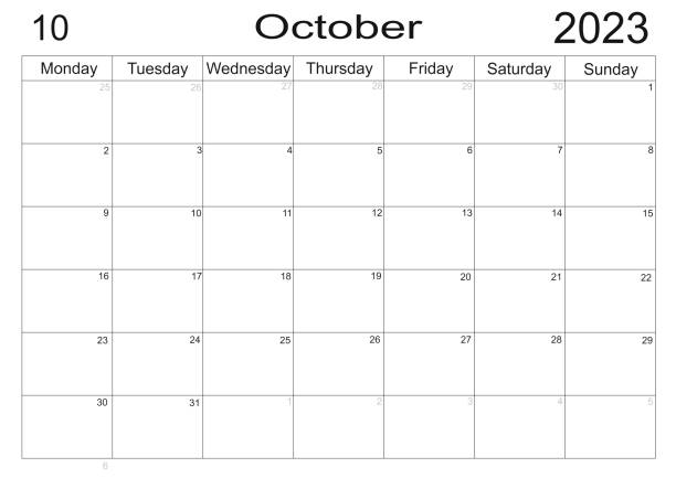 istock Planner for October 2023. Schedule for month. Monthly calendar. Organizer 1452939761