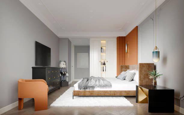 istock 3d render of luxury hotel room 1452941698