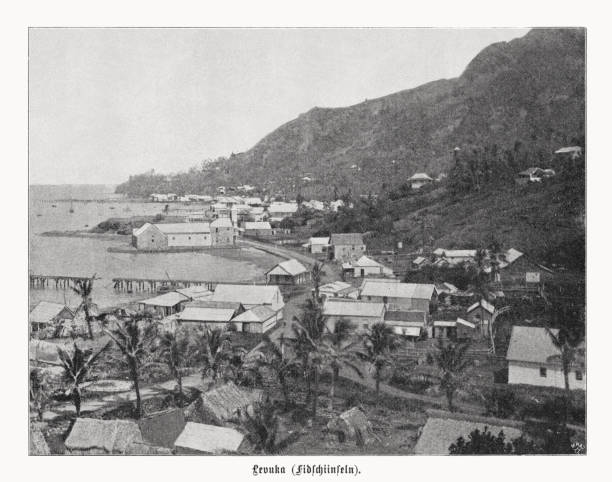 istock Historical view of Levuka, Fiji, halftone print, published in 1899 1452944613