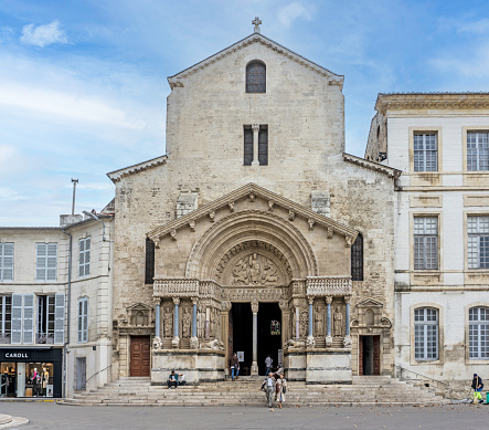 The Cathedral of St. Trophime, Place de la République, Arles, France