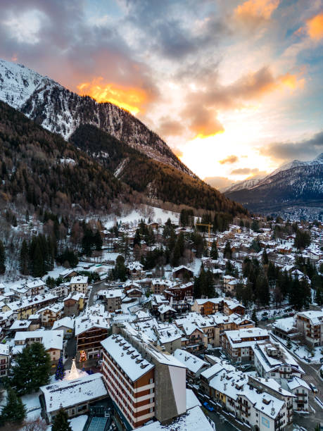 istock Courmayeur Italian mountain town from drone 1452950334