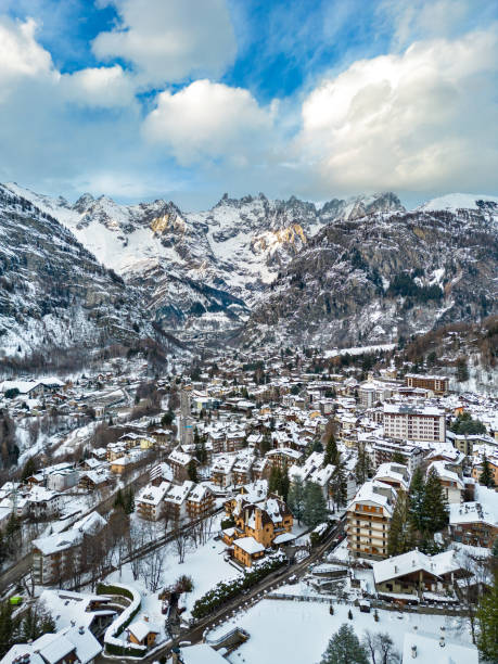 istock Courmayeur Italian mountain town from drone 1452950335