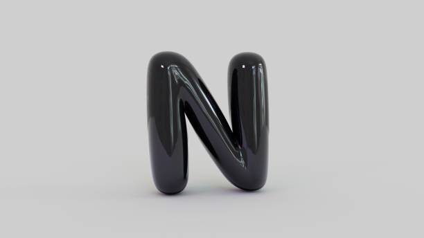 istock Letter N Centered - 3D Illustration Stock Image 1452952624