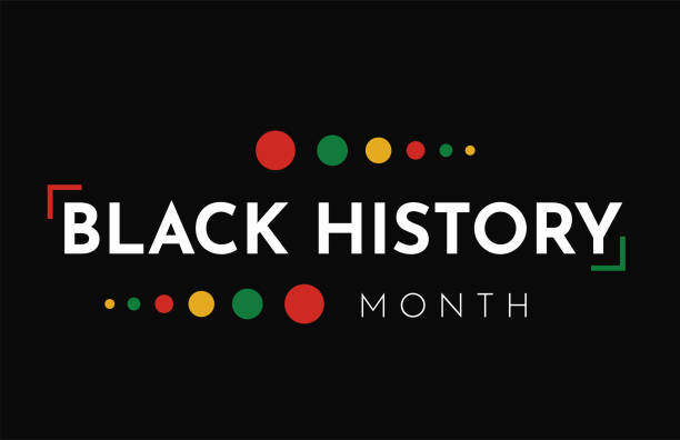 karta black history month, tło. wektor - black history month stock illustrations