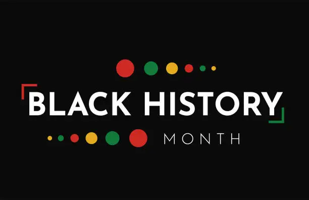 Vector illustration of Black History Month card, background. Vector