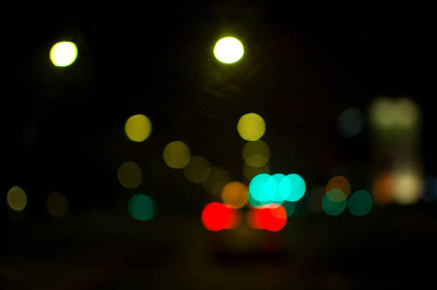 istock Defocused colorful lights in the street. 1452956148