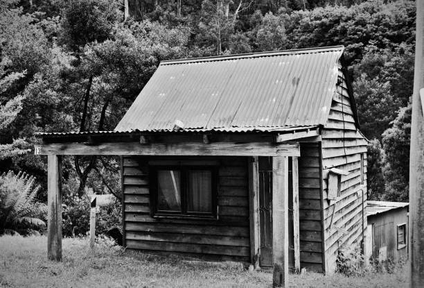 Scene of days gone by. An old building still standing in the historic gold mining town of Woods Point.
