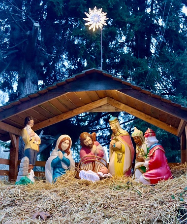 A neighborhood nativity scene