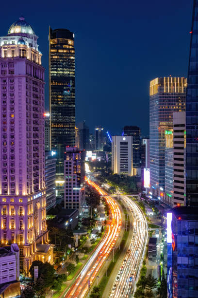 istock Jakarta City Traffic at Night 1452969331