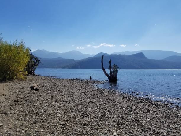 mountains and lake in San Martín de los Andes Amazing view in patagonia Argentina lácar lake photos stock pictures, royalty-free photos & images