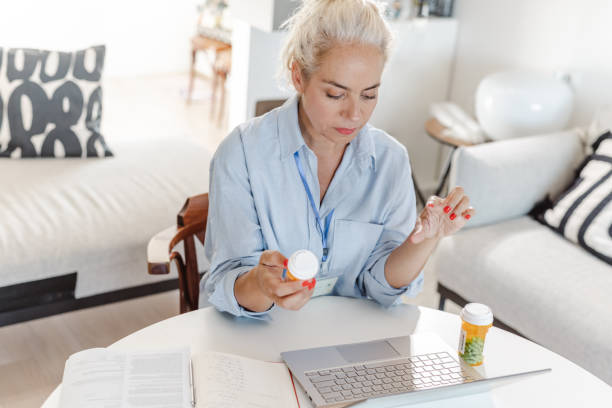 istock Female doctor giving medical advice while working online 1452973442