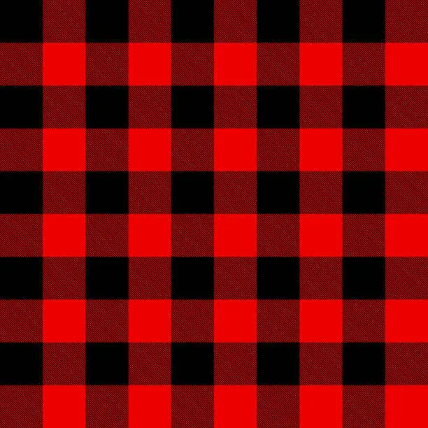 Vector illustration of Lumberjack gingham plaid seamless pattern background