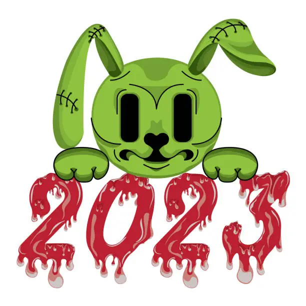 Vector illustration of 2023 Bunny Horror