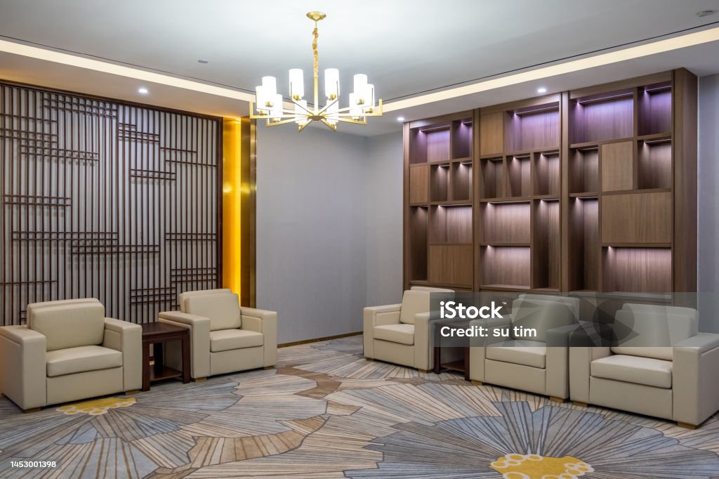 Reception Room Basic Simple And Bright Reception Room With Sofa Stock Photo - Download Image ...