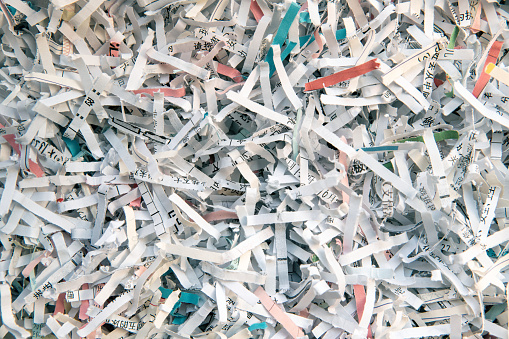 Shredded paper background.