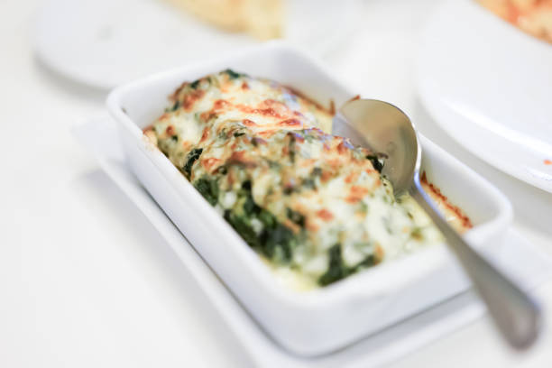 Baked Spinach and Cheese Original Italian food