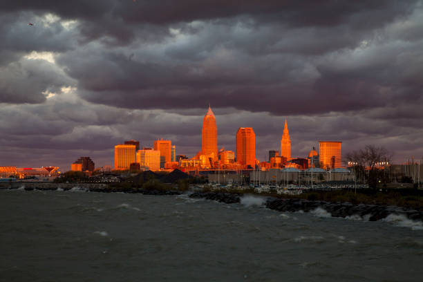 Stormy Weather and moment sunshine on Cleveland City OH
