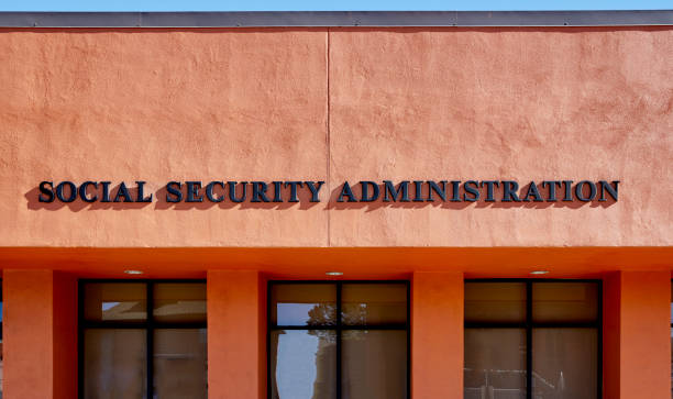 istock Social Security Administration Sign on Front of Building 1453010874