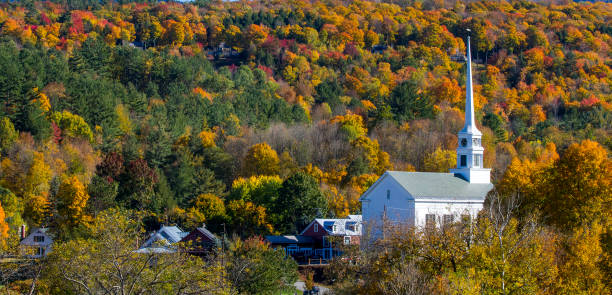 istock Fall Foliage Church in Vermont USA 1453010880
