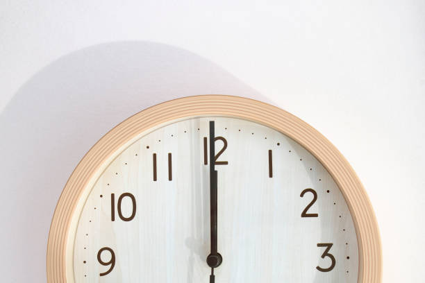 istock a clock that signals the hour of the hour 1453027723