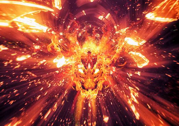 istock 3d illustration of fire dragon burning with mythical creature concept 1453030630
