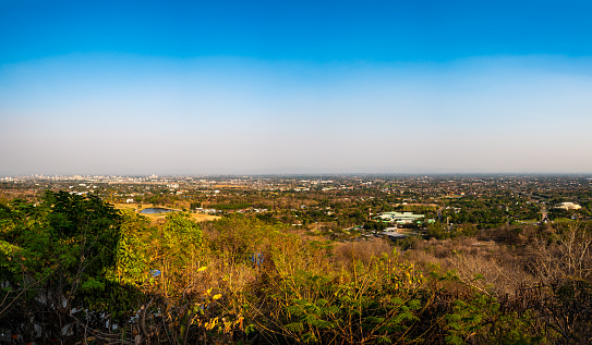 Panorama view of Chiang Mai city scape, Thailand.