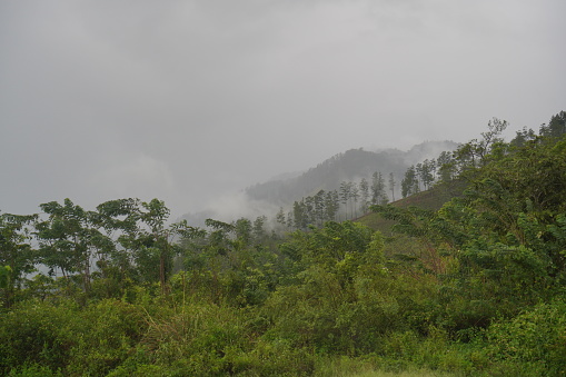 mountain scenery after rain in Aceh