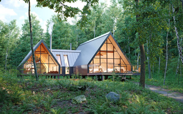 istock family house exterior in forest 1453038926