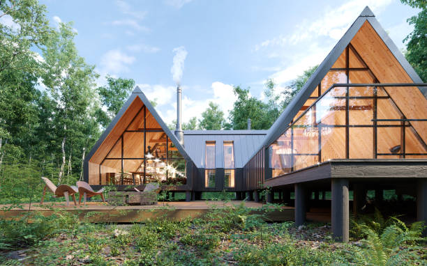 istock family house exterior in forest 1453038929