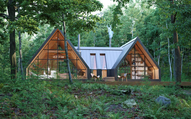 istock family house exterior in forest 1453038931