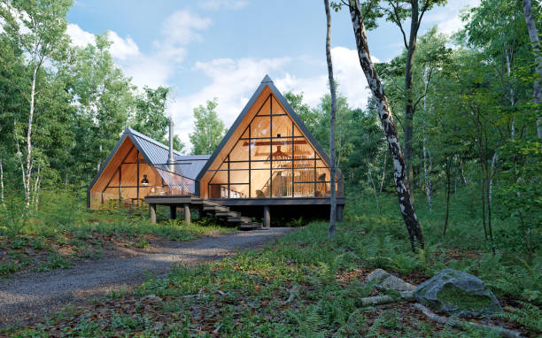 istock family house exterior in forest 1453038936