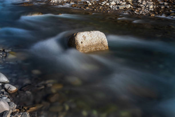 istock Water flowing over rocks. Long exposure time. 1453041858