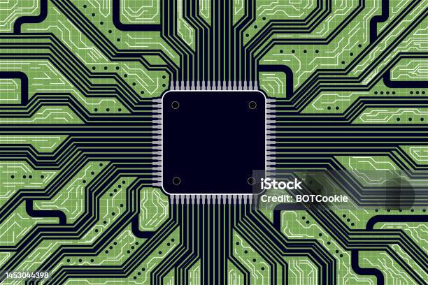 Abstract Hardware And Software Background Circuit Board Chip Processor ...