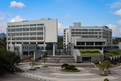 Drone view of The Hong Kong Polytechnic University, (Poly U)