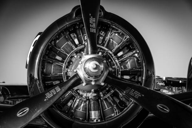 istock Closeup shot of an aircraft engine 1453046450