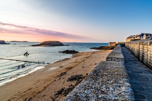 Saint-Malo, France, May 11, 2022: The Fort National of Saint-Malo