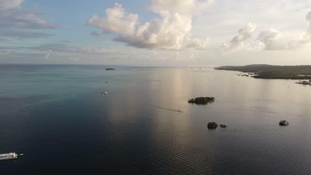 DRONE AERIAL SHOT OF SAN ANDRES ISLANDS, COLOMBIA