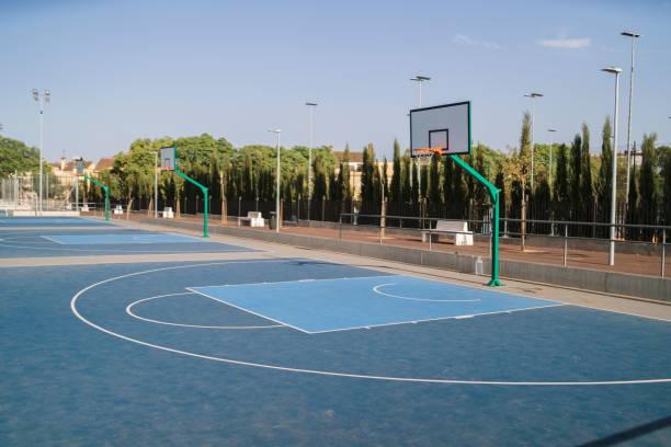 istock Beautiful view of an empty playground on a sunny morning 1453062609