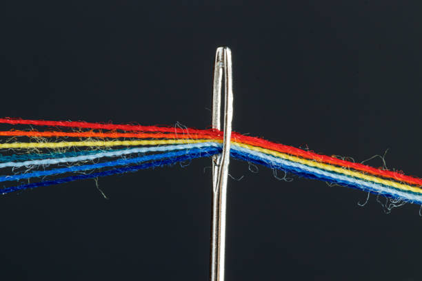 Threading sewing needle