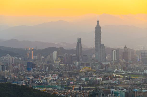 istock Taipei city skyline at sunset 1453063373