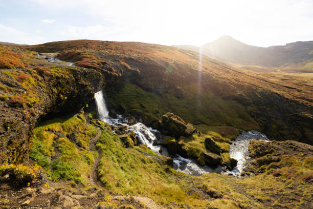 istock Sun shining over Sheep's waterfall on a beautiful autumn day 1453064409