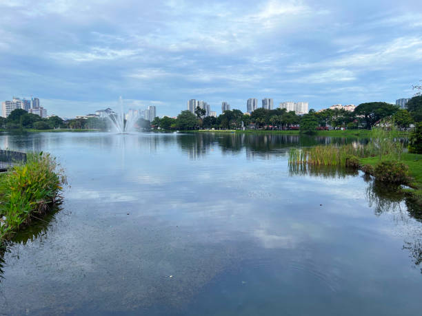istock Lakeside view at Titiwangsa Park, Kuala Lumpur 1453064795