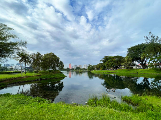 istock Lakeside view at Titiwangsa Park, Kuala Lumpur 1453064802