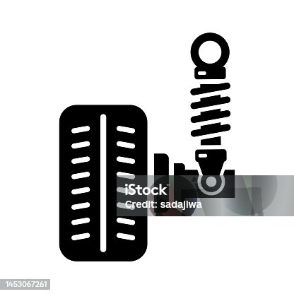 istock Car suspension simple flat icon vector illustration 1453067261