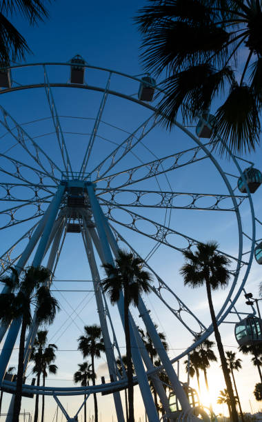 istock View of giant Ferris wheel at dusk 1453067334
